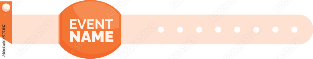 Generic orange wristband granting access and privileges to an event Generic orange wristband granting access and privileges to an event