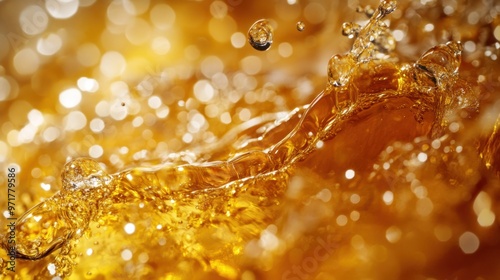 Golden Liquid Splash