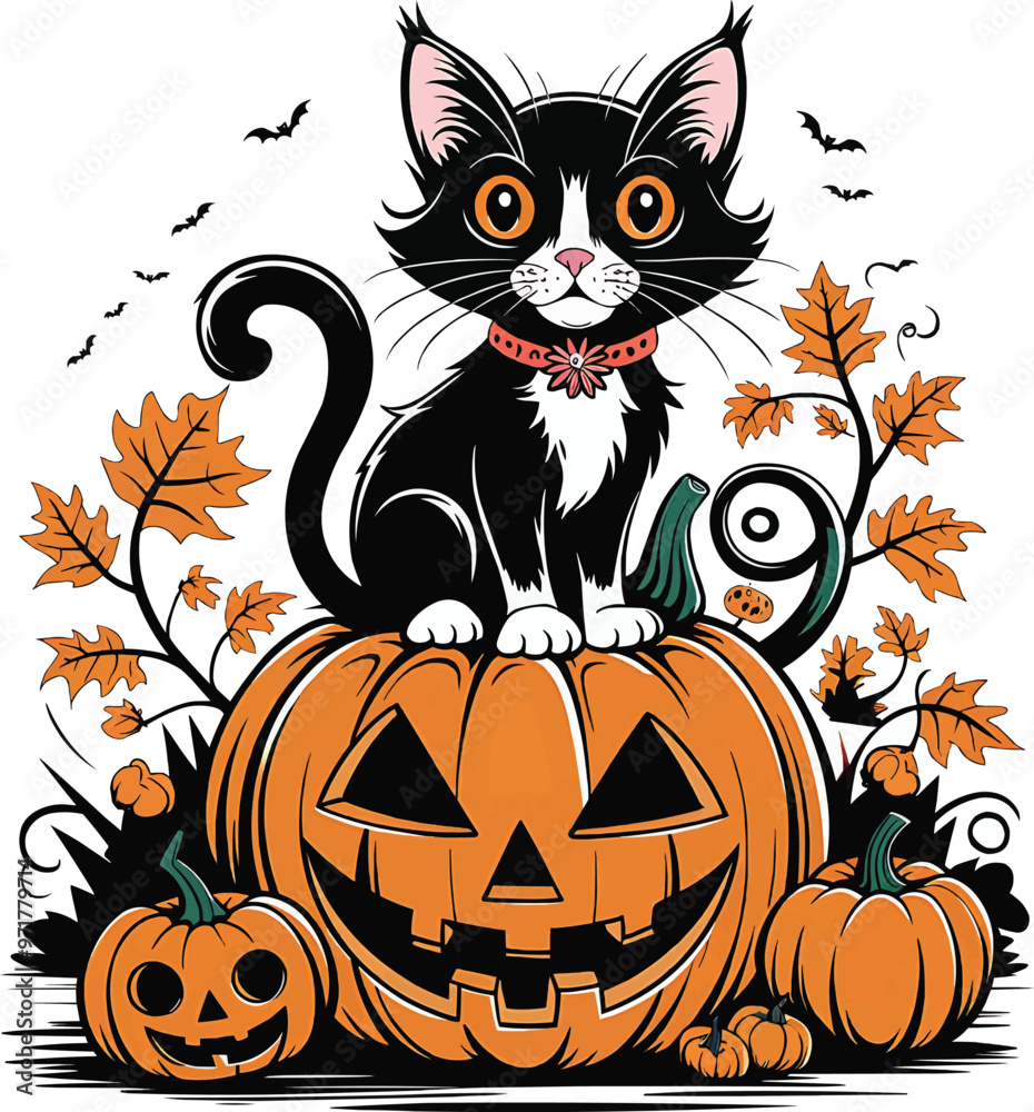 Halloween t-shirt design with a skeleton, ghost, where they scared people. A ghost house situated in a jungle.
