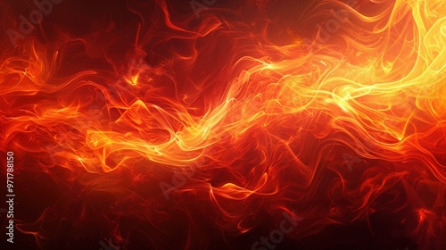 Abstract Red and Orange Fire Flames Background