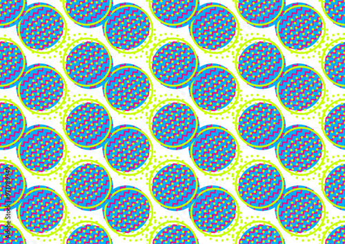 Abstract geometric seamless pattern 80s-90s aesthetic. Sport, street active wear. Contemporary memphis inspired design background. Electric neon colors
