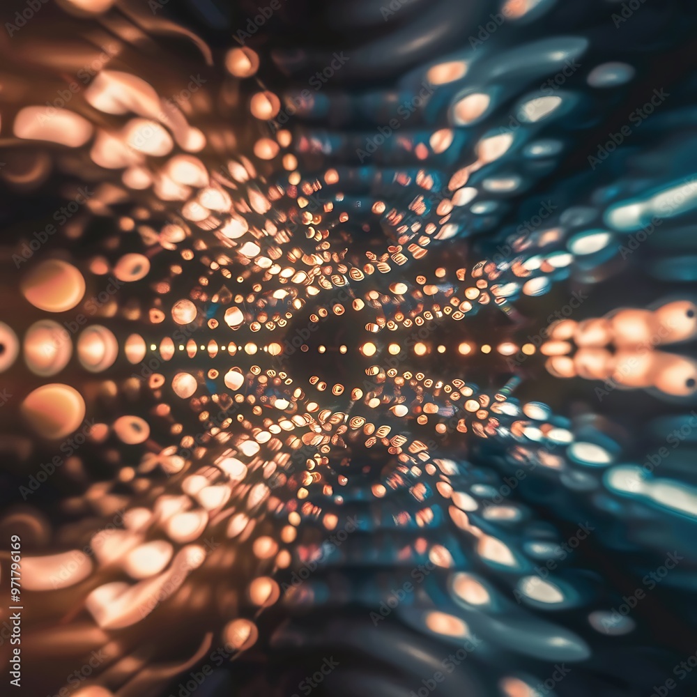 Obraz premium Background abstract image with defocused lights and circles