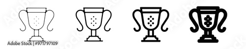 ensemble picto icones premier coupe trophee champion podium premiere place medaille honneur recompense vainqueur prix classement or