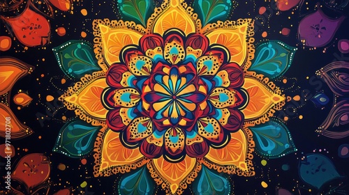 colorful mandala design photo