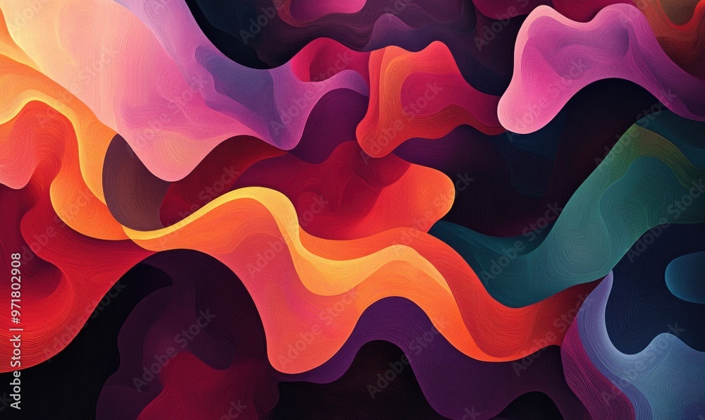 Abstract design featuring vibrant colors and dynamic shapes creating a visually captivating and imaginative experience Abstract design featuring vibrant colors and dynamic shapes creating a visually captivating and imaginative experience