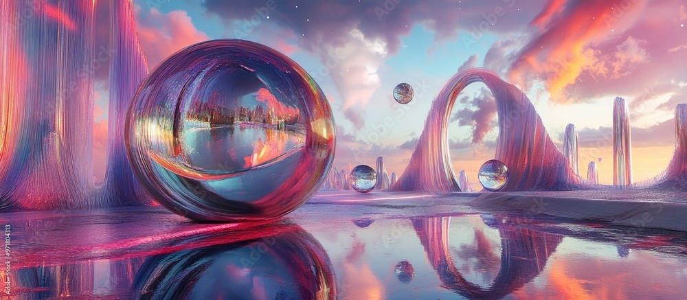 custom made wallpaper toronto digitalFuturistic Surrealism 3D Artwork Abstract Vision
