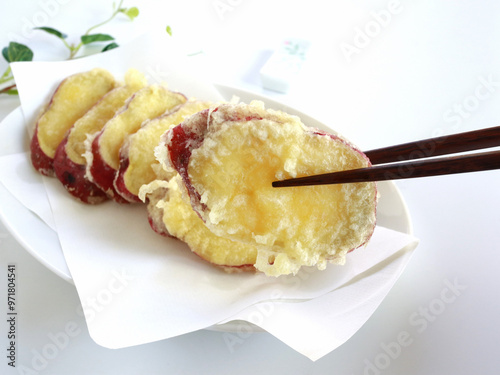 さつまいもの天ぷら　箸