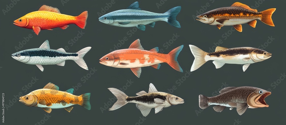 Digital representation of fish Digital representation of fish