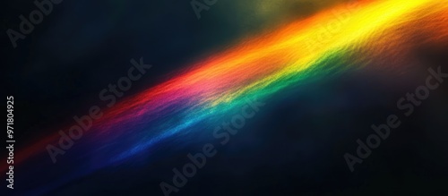 Photography of a rainbow against a dark backdrop Abstract web design element Unique and surreal showcasing the dispersion of light for banners and digital backgrounds