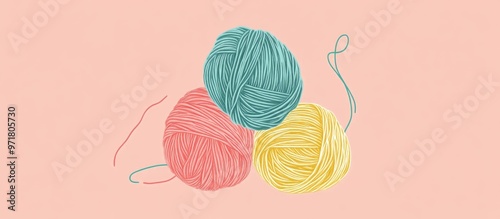 Crochet Yarn Knitting Threads Craft Material Background