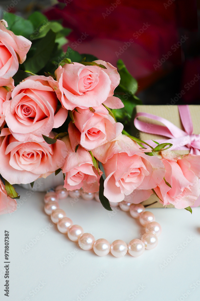 delicate bouquet of pink roses. wedding bouquet
delicate bouquet of pink roses. wedding bouquet