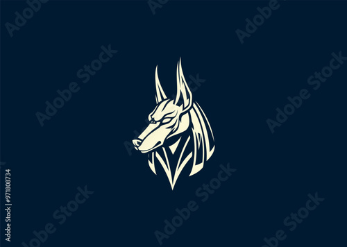 Vector illustration of Anubis Logo Design