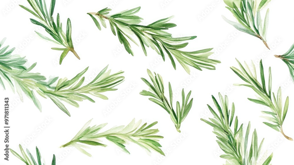 Rosemary watercolor pattern Rosemary watercolor pattern