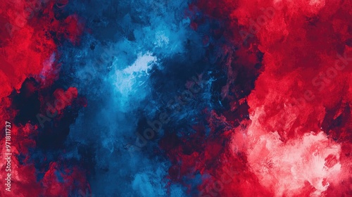 Sunlight inspired red and blue blotch texture background