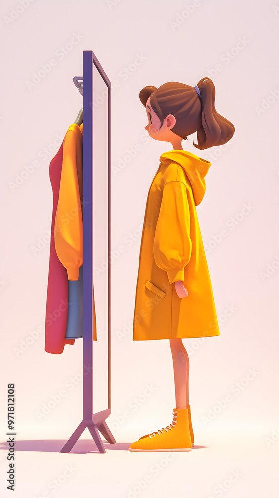 Girl choosing clothes Girl choosing clothes