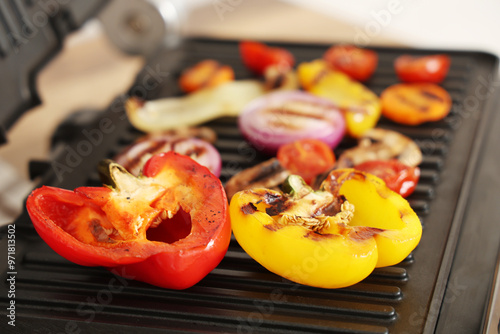 Modern electric grill with ...