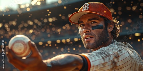 Baseball Player Prepares to Throw the Ball