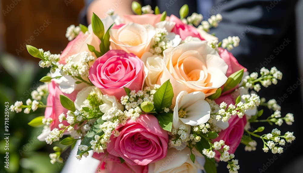A Close-Up of a Wedding Bouquet A Close-Up of a Wedding Bouquet