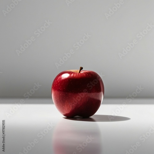 red apple on the table