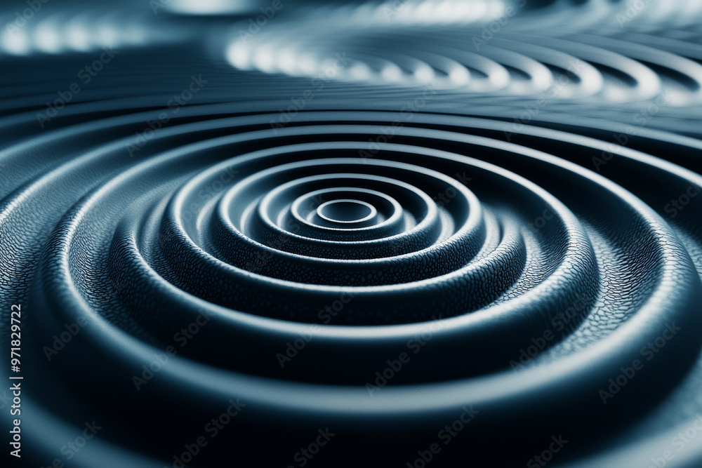 A series of concentric circles that gradually distort and pulse, inducing a trance-like state. Concept of repetitive motion and hypnotic rhythm. A series of concentric circles that gradually distort and pulse, inducing a trance-like state. Concept of repetitive motion and hypnotic rhythm.
