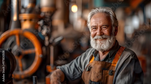 Wallpaper Mural Smiling craftsman in workshop. Torontodigital.ca