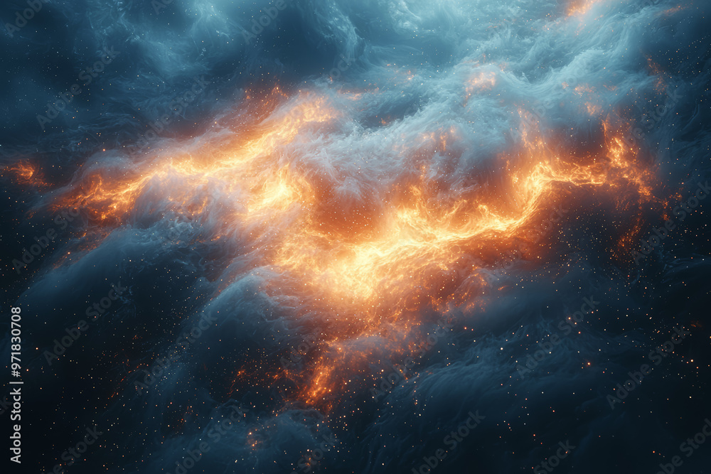 A field of swirling fog with luminous particles drifting through, evoking a dreamlike atmosphere. Concept of ethereal beauty and entrancing visuals. A field of swirling fog with luminous particles drifting through, evoking a dreamlike atmosphere. Concept of ethereal beauty and entrancing visuals.