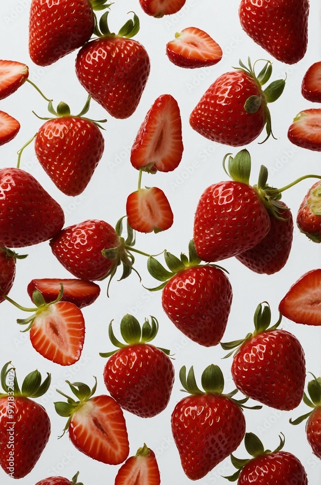 pattern with strawberries pattern with strawberries