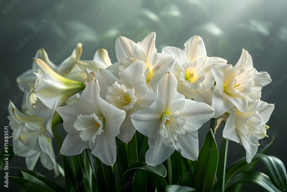 White flower with yellow center. White flower with yellow center.