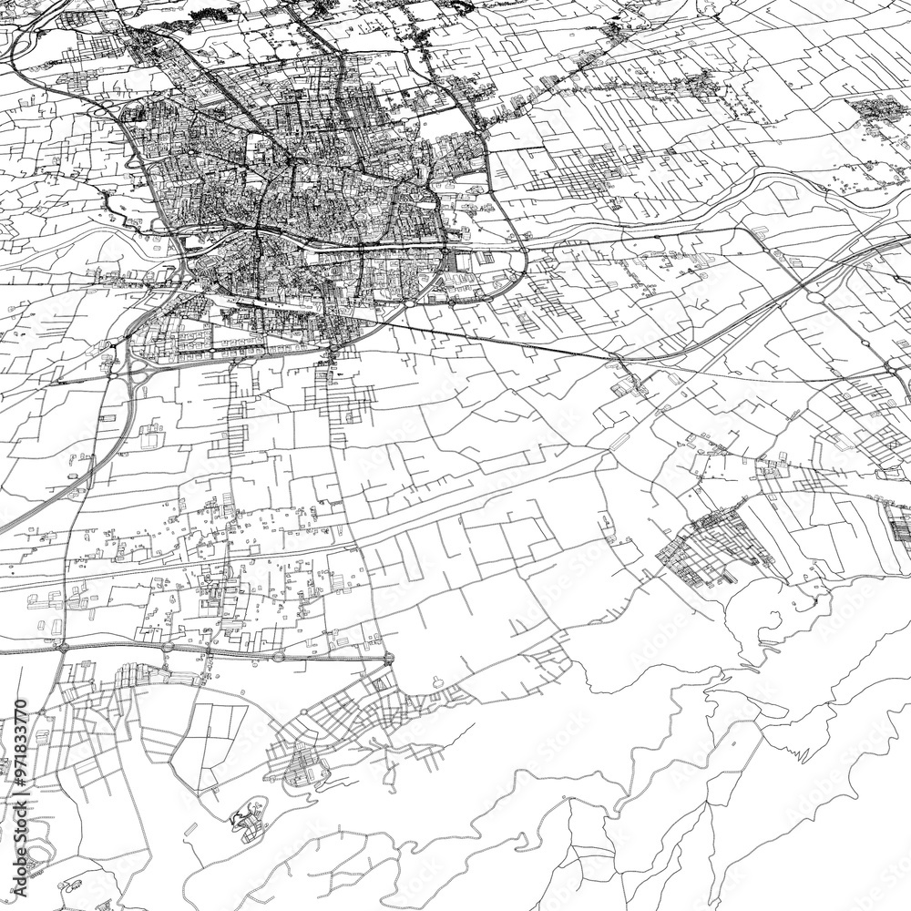 Naklejka premium 3D illustration of city and urban in Murcia Spain
