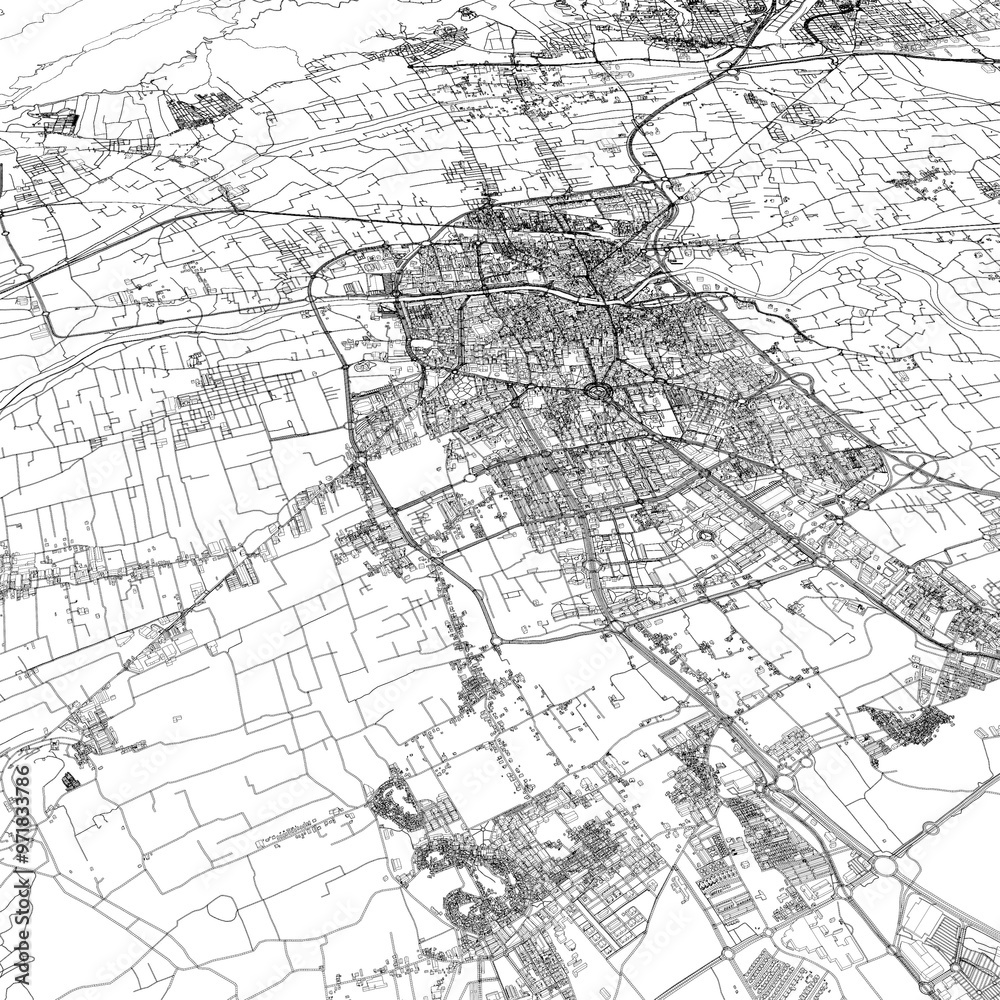 3D illustration of city and urban in Murcia Spain 3D illustration of city and urban in Murcia Spain