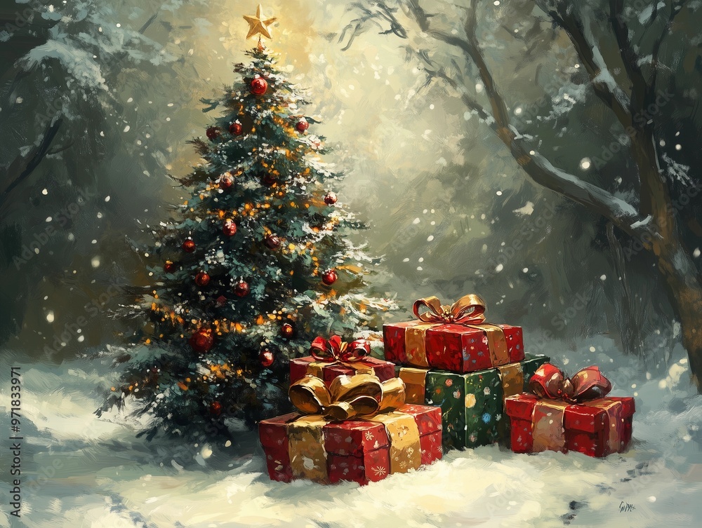 Gifts under the Christmas tree Gifts under the Christmas tree