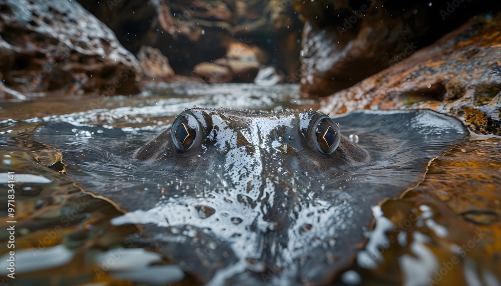 Obraz premium Stingray face closeup.