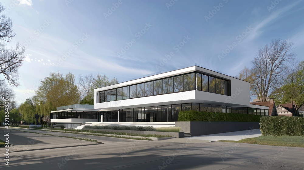 Modern Architectural Design in a Residential Setting Modern Architectural Design in a Residential Setting