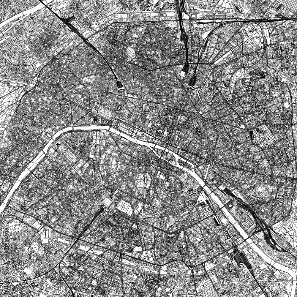 Fototapeta premium 3D illustration of city and urban in Paris France