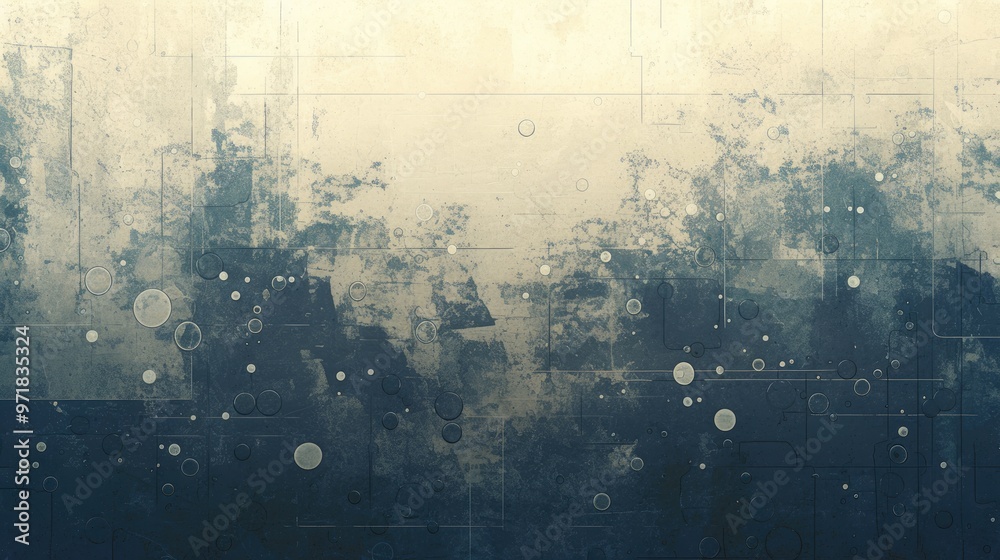 Abstract painting featuring a scattered dot pattern on a textured background Abstract painting featuring a scattered dot pattern on a textured background