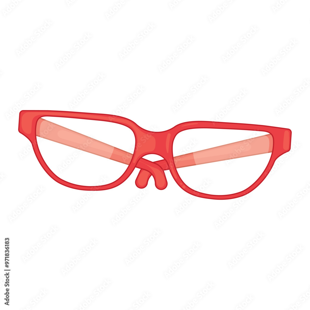 Fototapeta premium Red vintage glasses icon Vector