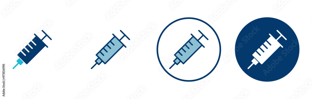Syringe icon vector isolated on white background. injection icon Syringe icon vector isolated on white background. injection icon