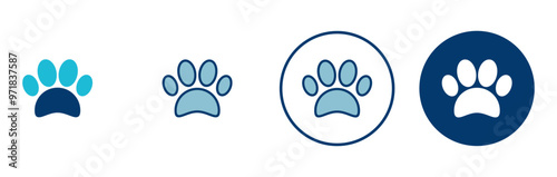 Paw icon vector isolated on white background. Paw Print icon
