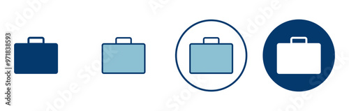 Briefcase icon vector isolated on white background. Briefcase vector icon