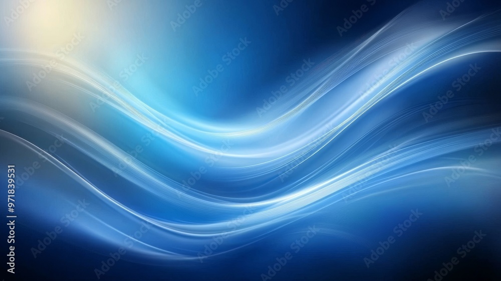 Abstract blue background featuring smooth lines and flowing curves, creating a serene and modern aesthetic, ideal for design projects, digital artwork, and contemporary presentations Abstract blue background featuring smooth lines and flowing curves, creating a serene and modern aesthetic, ideal for design projects, digital artwork, and contemporary presentations