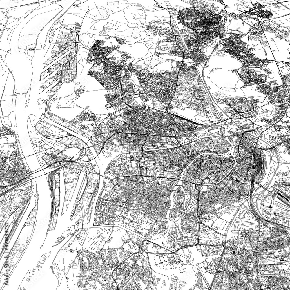 Fototapeta premium 3D illustration of city and urban in Strasbourg France