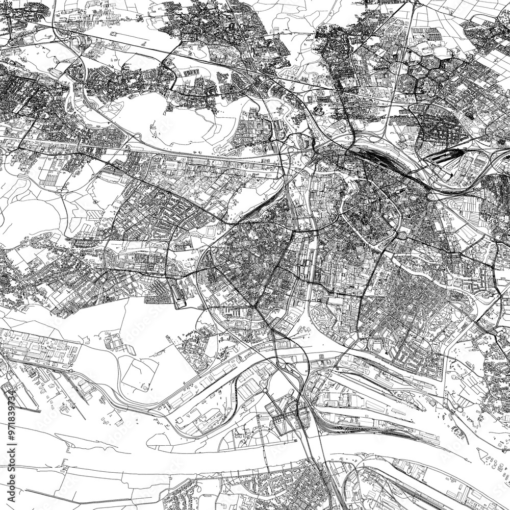 Fototapeta premium 3D illustration of city and urban in Strasbourg France