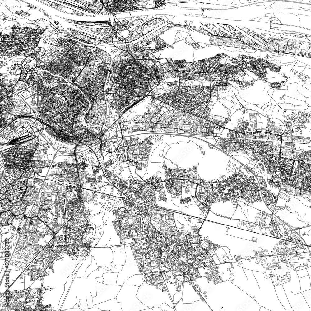3D illustration of city and urban in Strasbourg France 3D illustration of city and urban in Strasbourg France