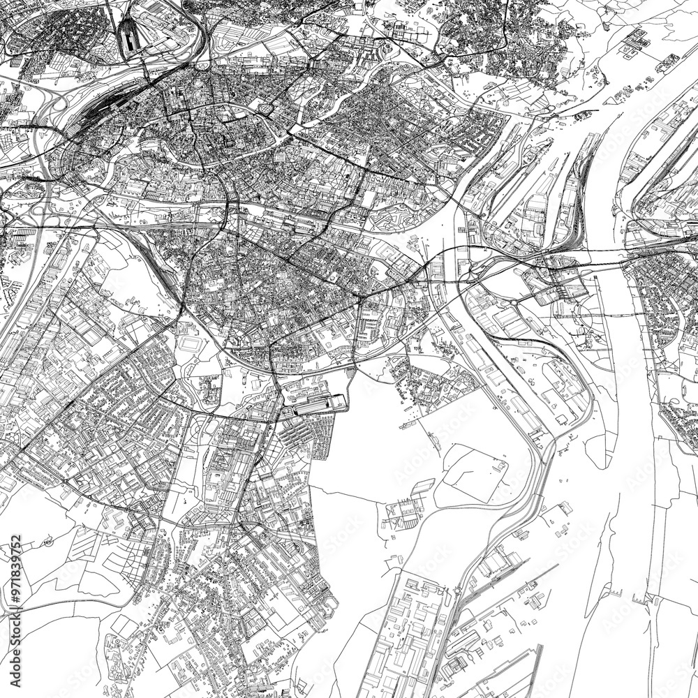 Fototapeta premium 3D illustration of city and urban in Strasbourg France
