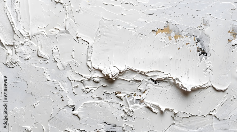 White wall with paint strokes. White wall with paint strokes.