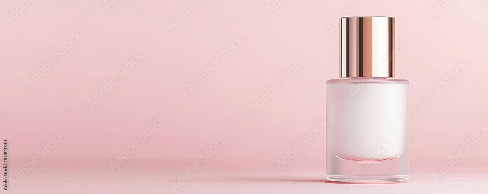 A beauty product with a gentle, misty background and clear copy space at the top A beauty product with a gentle, misty background and clear copy space at the top