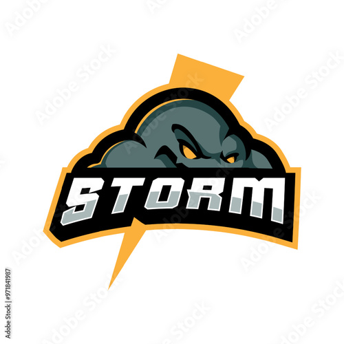 Storm mascot logo for team sports
