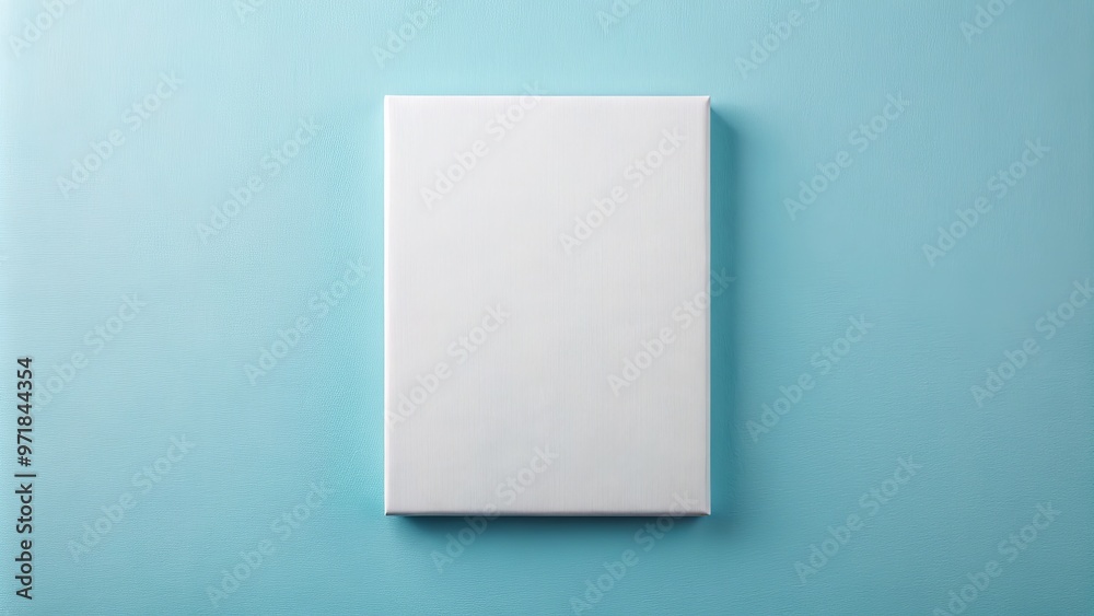 A blank slate awaits your creativity, set against a soft blue backdrop that provides ample space for custom A blank slate awaits your creativity, set against a soft blue backdrop that provides ample space for custom