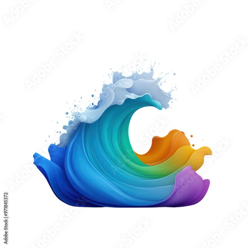 Stylish Wave Design with Water Drop Effect photo