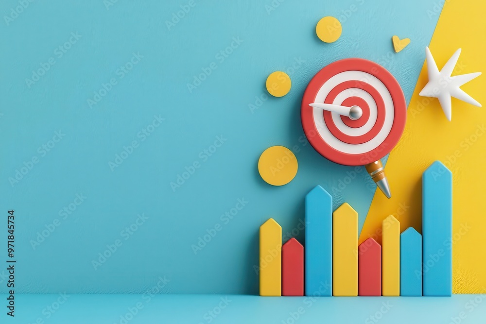 Digital marketing with content segmentation, targeting for higher conversion, 3D illustration Digital marketing with content segmentation, targeting for higher conversion, 3D illustration